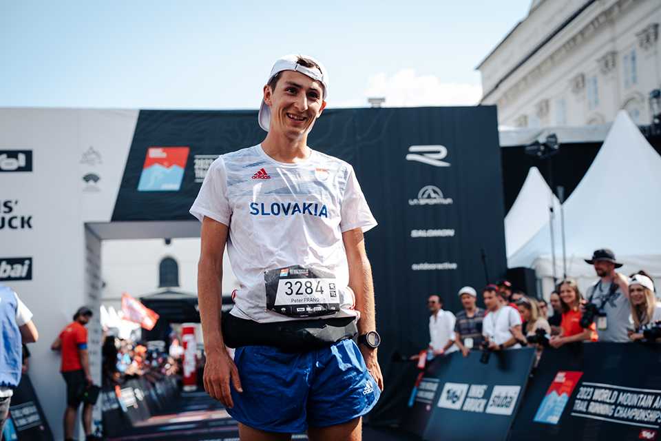 Peter Frano beim Trail Run WM Finish in Innsbruck-Stubai. Läufer aus Slowakei.