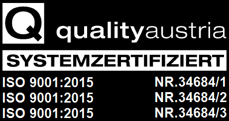 Quality Austria - Systemzertifiziert ISO 9001:2015